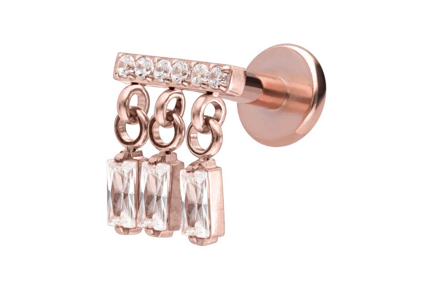 Titan Labret Piercing mit Innengewinde WINDSPIEL